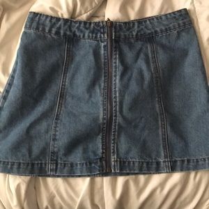 jean skirt with zipper